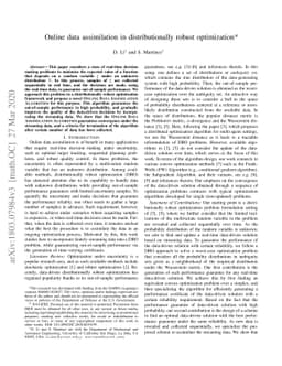 Online data assimilation in distributionally robust optimization