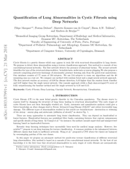 Quantification of Lung Abnormalities in Cystic Fibrosis using Deep
  Networks
