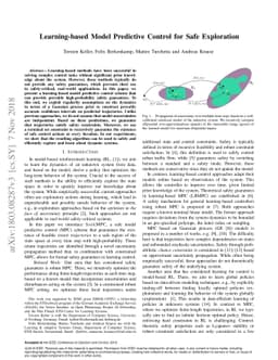 Learning-based Model Predictive Control for Safe Exploration