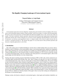 The Rapidly Changing Landscape of Conversational Agents