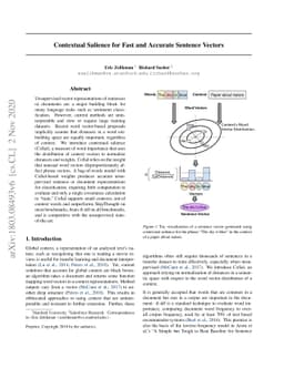 Contextual Salience for Fast and Accurate Sentence Vectors