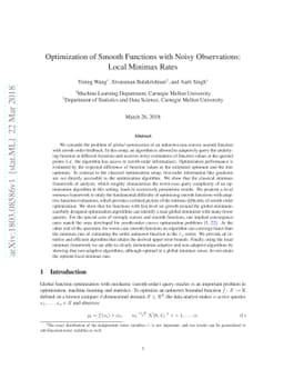 Optimization of Smooth Functions with Noisy Observations: Local Minimax
  Rates