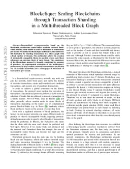 Blockclique: scaling blockchains through transaction sharding in a
  multithreaded block graph