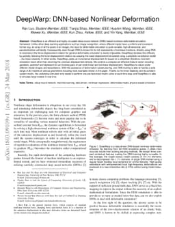 DeepWarp: DNN-based Nonlinear Deformation