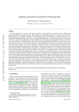 Handling Adversarial Concept Drift in Streaming Data