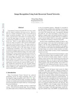 Image Recognition Using Scale Recurrent Neural Networks