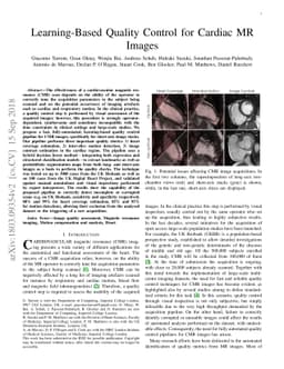 Learning-Based Quality Control for Cardiac MR Images