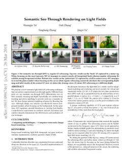 Semantic See-Through Rendering on Light Fields