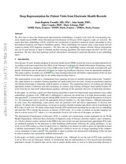 Deep Representation for Patient Visits from Electronic Health Records