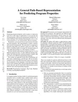 A General Path-Based Representation for Predicting Program Properties