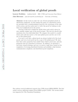 Local verification of global proofs
