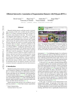 Efficient Interactive Annotation of Segmentation Datasets with
  Polygon-RNN++