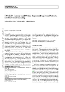 MOrdReD: Memory-based Ordinal Regression Deep Neural Networks for Time
  Series Forecasting