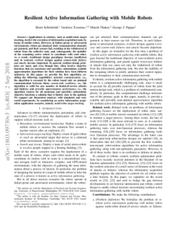 Resilient Active Information Gathering with Mobile Robots