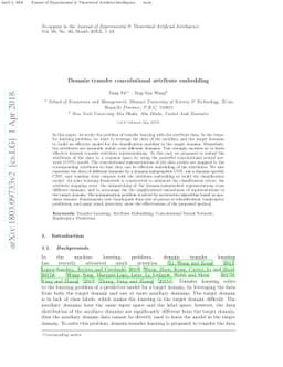 Domain transfer convolutional attribute embedding