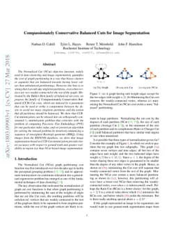 Compassionately Conservative Balanced Cuts for Image Segmentation