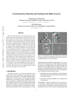 Event-based Face Detection and Tracking in the Blink of an Eye