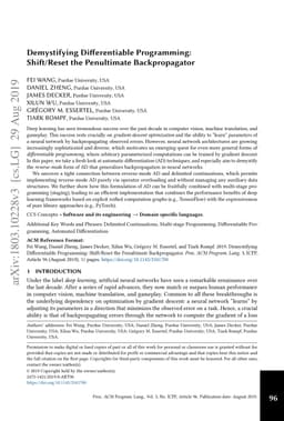 Demystifying Differentiable Programming: Shift/Reset the Penultimate
  Backpropagator