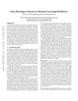 How Developers Iterate on Machine Learning Workflows -- A Survey of the
  Applied Machine Learning Literature