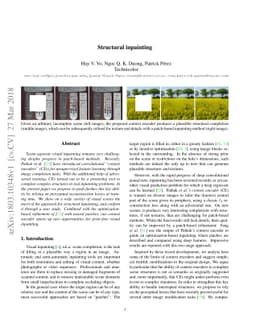 Structural inpainting