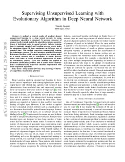 Supervising Unsupervised Learning with Evolutionary Algorithm in Deep
  Neural Network