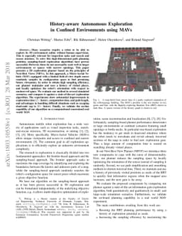 History-aware Autonomous Exploration in Confined Environments using MAVs