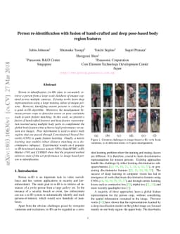 Person re-identification with fusion of hand-crafted and deep pose-based
  body region features