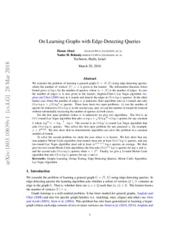 On Learning Graphs with Edge-Detecting Queries