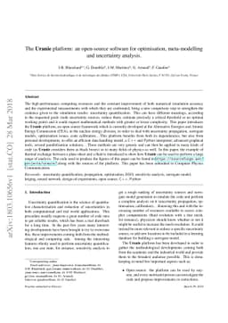 The Uranie platform: an Open-source software for optimisation,
  meta-modelling and uncertainty analysis
