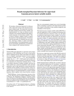 Pseudo-marginal Bayesian inference for supervised Gaussian process
  latent variable models