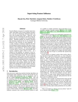Supervising Feature Influence