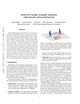 Social GAN: Socially Acceptable Trajectories with Generative Adversarial
  Networks