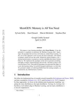 MemGEN: Memory is All You Need