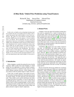 AI Blue Book: Vehicle Price Prediction using Visual Features