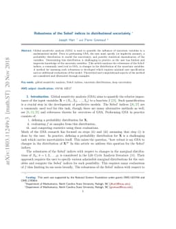 Robustness of the Sobol' indices to distributional uncertainty