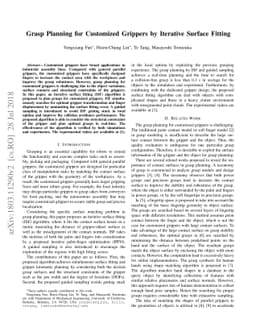 Grasp Planning for Customized Grippers by Iterative Surface Fitting