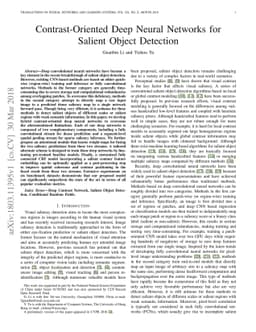 Contrast-Oriented Deep Neural Networks for Salient Object Detection