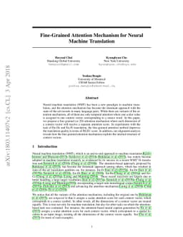 Fine-Grained Attention Mechanism for Neural Machine Translation
