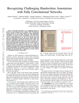 Recognizing Challenging Handwritten Annotations with Fully Convolutional
  Networks