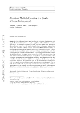 Attentional Multilabel Learning over Graphs: A Message Passing Approach