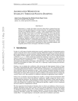 Aggregated Momentum: Stability Through Passive Damping