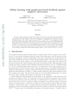 Online learning with graph-structured feedback against adaptive
  adversaries