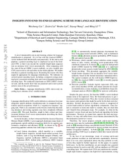Insights into End-to-End Learning Scheme for Language Identification