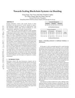Towards Scaling Blockchain Systems via Sharding