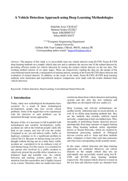A Vehicle Detection Approach using Deep Learning Methodologies