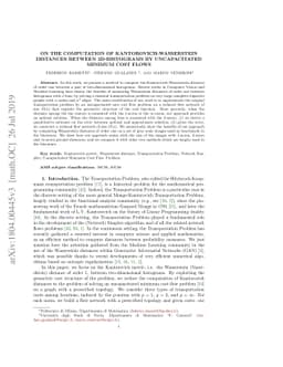 On the Computation of Kantorovich-Wasserstein Distances between
  2D-Histograms by Uncapacitated Minimum Cost Flows