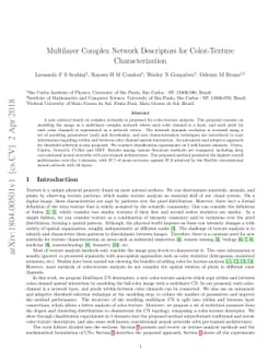 Multilayer Complex Network Descriptors for Color-Texture
  Characterization