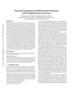 Towards Explanation of DNN-based Prediction with Guided Feature
  Inversion
