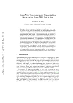 CompNet: Complementary Segmentation Network for Brain MRI Extraction