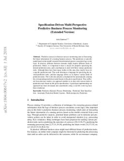 Specification-Driven Multi-Perspective Predictive Business Process
  Monitoring (Extended Version)